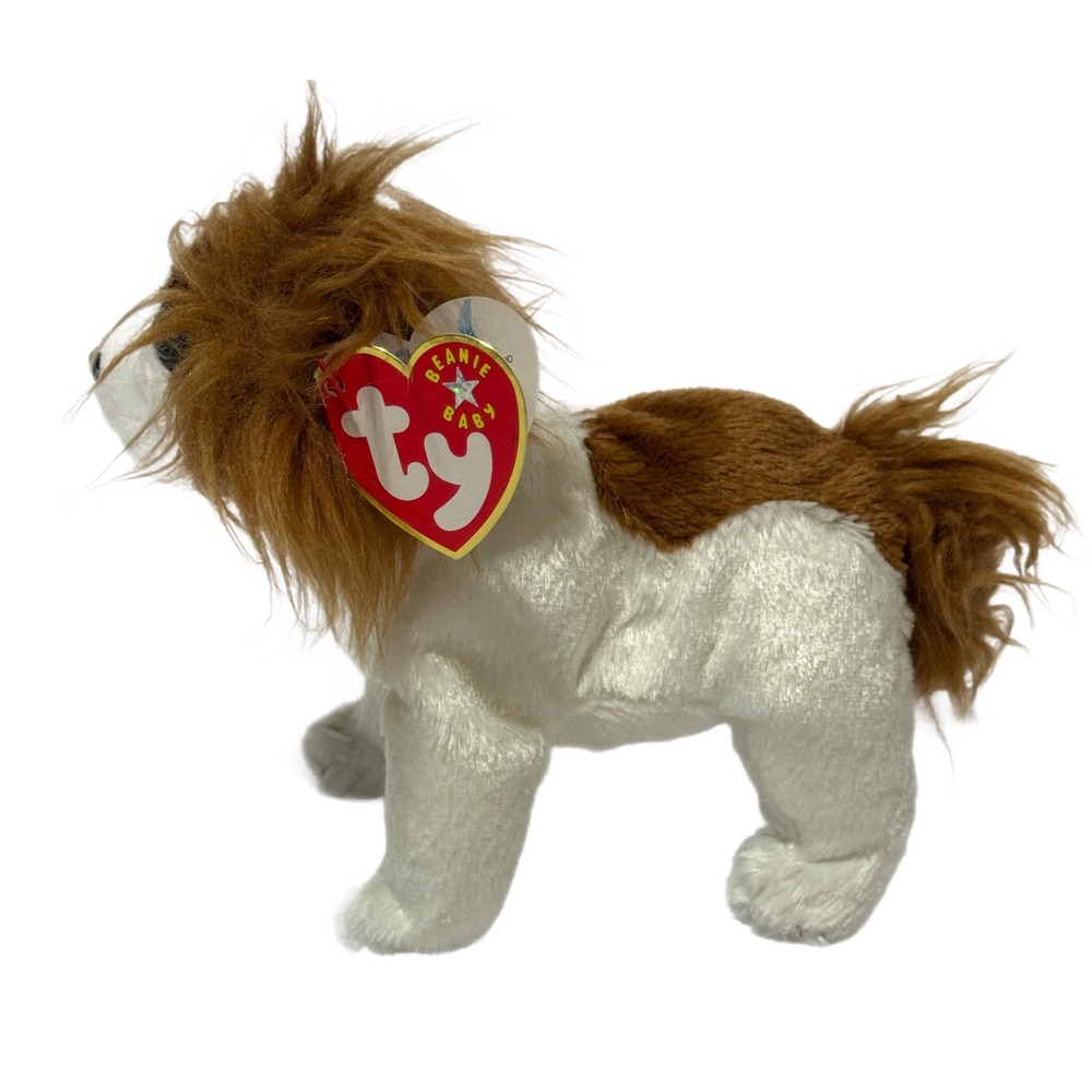 Ty Beanie Baby Regal Dog Plush Toy Brown White Tan Tag 2001 *